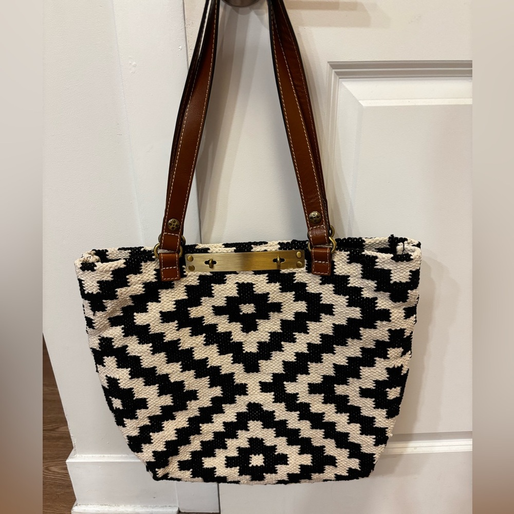 Patricia Nash Black and White Tote Bag